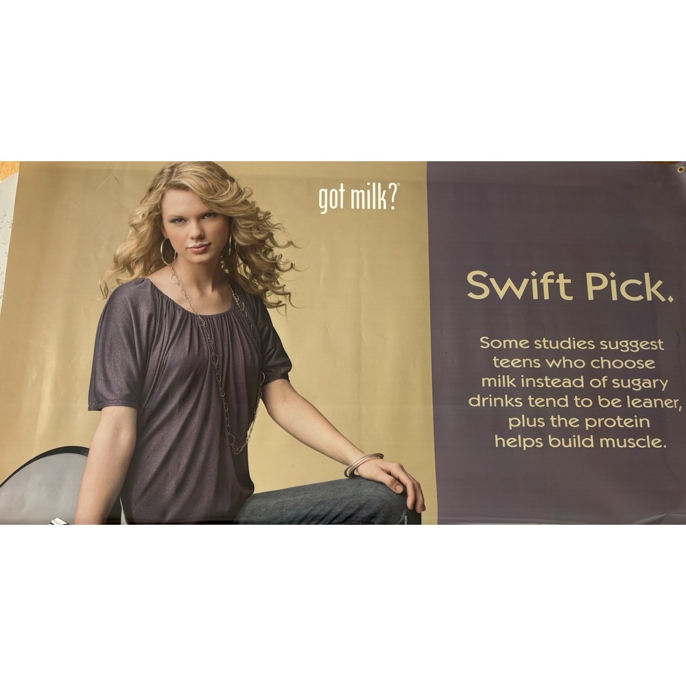 Taylor Swift Got Milk Poster 2008 Rare School Advertisement Banner 4x6 ft